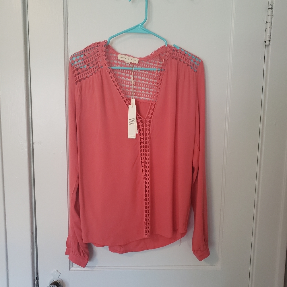 Lovestitich Crochet coral top